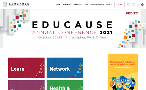 EDUCAUSE 21 main page