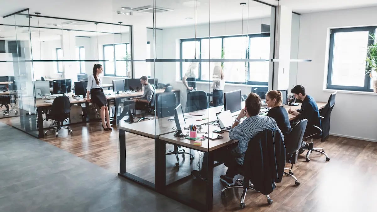 people in an office