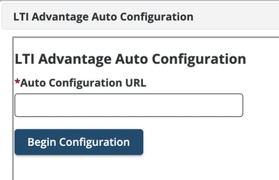 LTI Advantage auto config screenshot